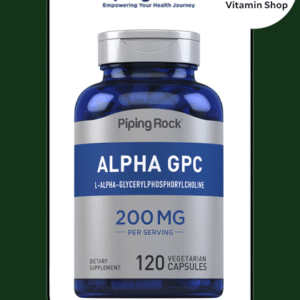 "Alpha GPC 200mg 120 Vegetarian Capsules Bottle": Clear, descriptive, including dosage, quantity, and capsule type.