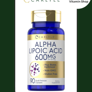 Carlyle Alpha Lipoic Acid 600mg Plus Biotin Optimizer 90 Capsules product bottle (for the main product image)