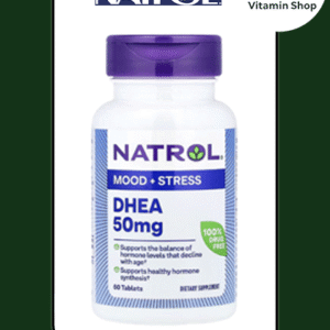 "Natrol DHEA 50mg 60 Tablets Bottle": Clear, descriptive, and includes brand, dosage, and quantity.