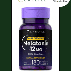 Carlyle Melatonin 12mg Fast Dissolve 180 Tablets bottle (for the main product image)