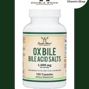 "Double Wood Ox Bile 1000mg for No Gallbladder 120 Capsules Bottle": Clear, descriptive, and includes brand, dosage, quantity, and specific use case.