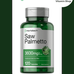"Horbaach Saw Palmetto 3600mg 120 Capsules Supplement Bottle": Clear, descriptive, and includes brand, strength, and quantity.