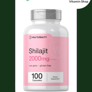 "Horbaach Shilajit for Women 2000mg 100 Capsules Bottle": Clear, descriptive, and includes brand, strength, and quantity.