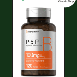 "Horbaach P5P Activated Vitamin B6 100mg 120 Tablets Bottle": Clear, descriptive, and includes brand, form, dosage, and quantity.