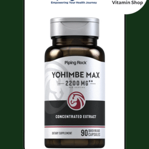 Yohimbe Max 2200 mg supplement bottle – Piping Rock