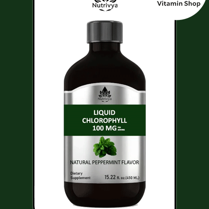 Nutrivya Liquid Chlorophyll Peppermint 450mL Bottle