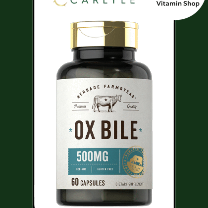 Carlyle Ox Bile 500mg 60 capsules bottle front view