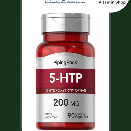 Piping Rock 5-HTP 200mg 90 Capsules Bottle Front